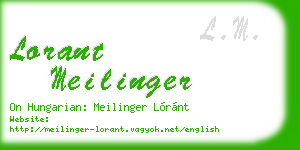 lorant meilinger business card