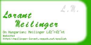 lorant meilinger business card